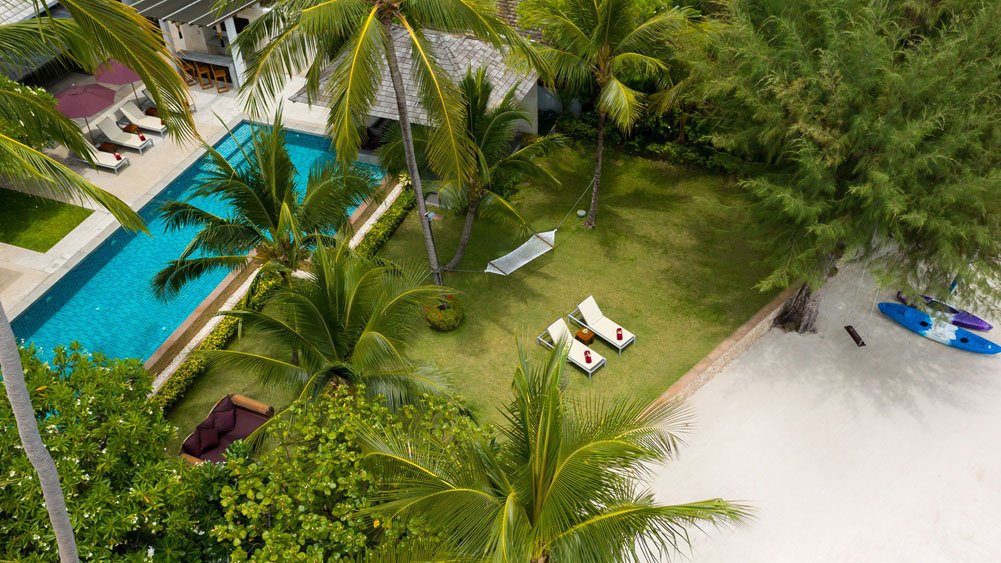 Inasia - Aerial shot of the villa<br />